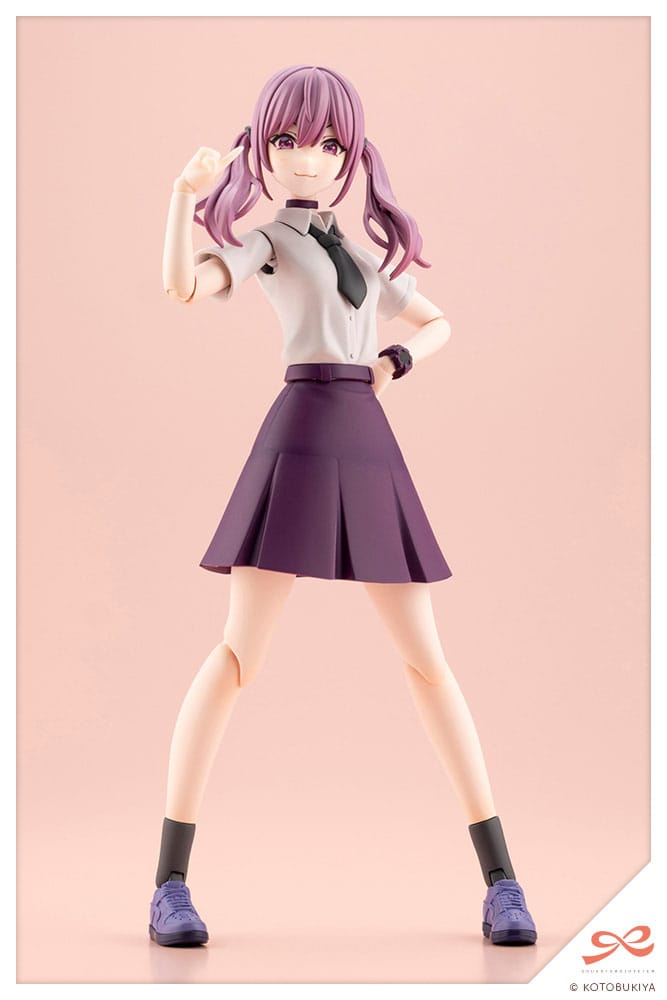 Little Devil Twin Tails kit with hand raised in a fist and wristwatch
