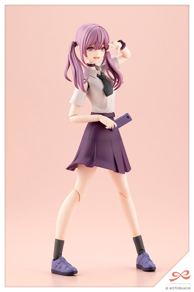 Little Devil Twin Tails kit holding a phone with a smug expression