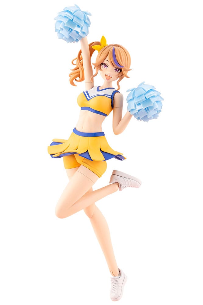 Kotobukiya Sousai Shojo Teien Seira Ichijo Cheerleading kit in yellow uniform with blue pom-poms