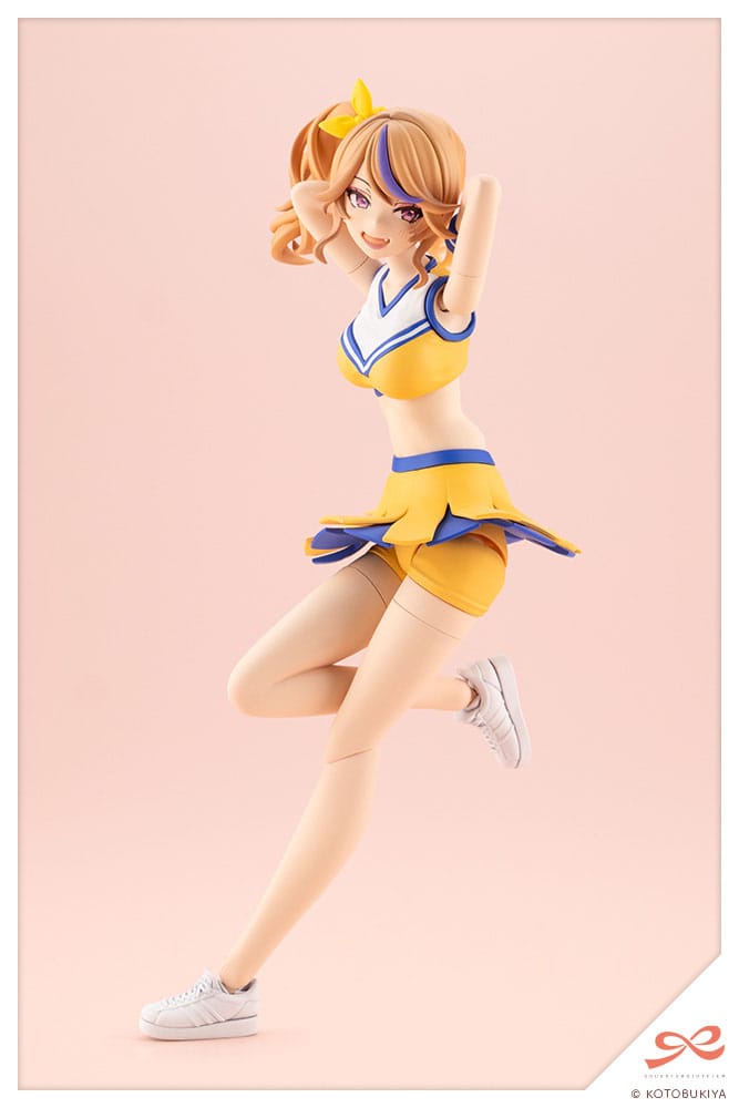 Seira Ichijo Cheerleading Costume kit in a playful pose with leg kicked back