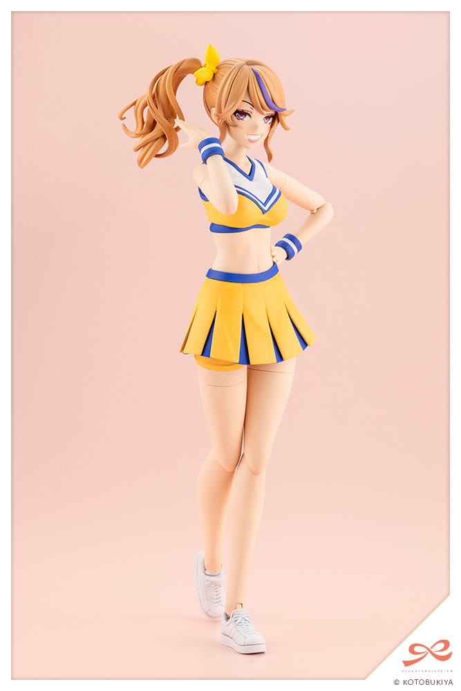 Seira Ichijo Cheerleading kit standing with hand on hip and side ponytail, no pom-poms