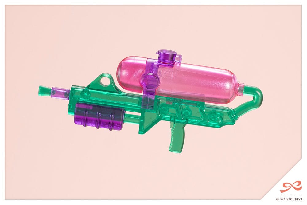 Close-up of the pink and green clear water pistol accessory from the Seira Ichijo Swim Style kit