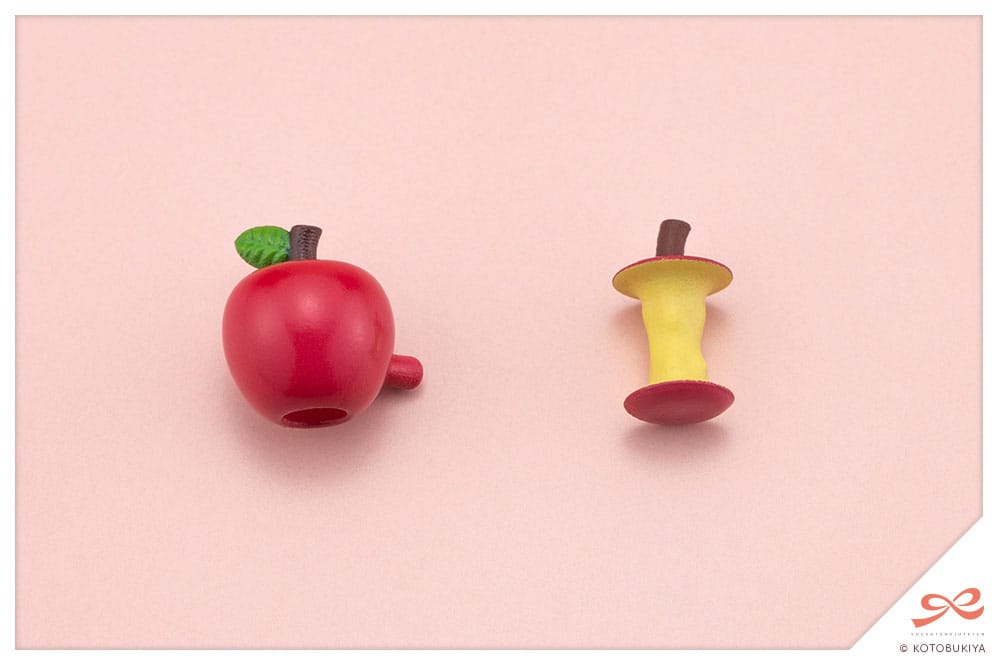 Snow White kit accessories: a whole red apple and a bitten apple core