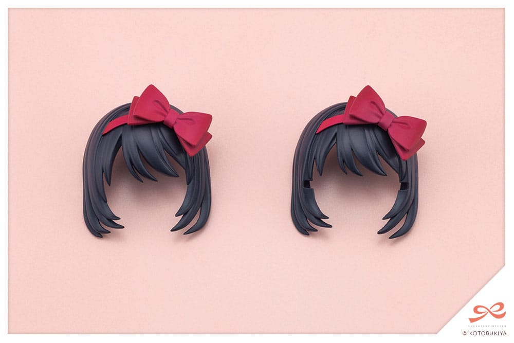 Snow White kit two black bob hair parts with red ribbon headband