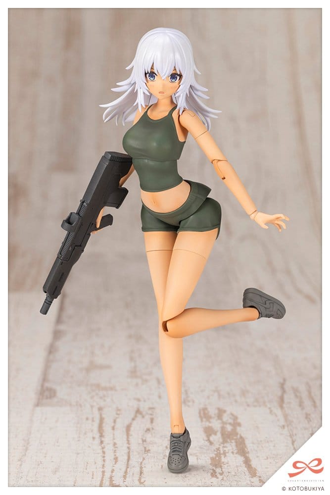Sousai Shojo Teien Training Wolf running pose with assault rifle and ankle socks