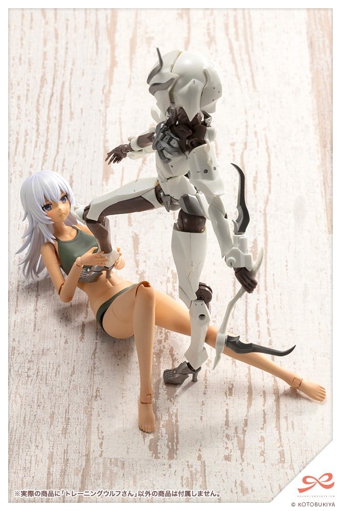 Training Wolf kit sitting beside a separately sold white mecha kit