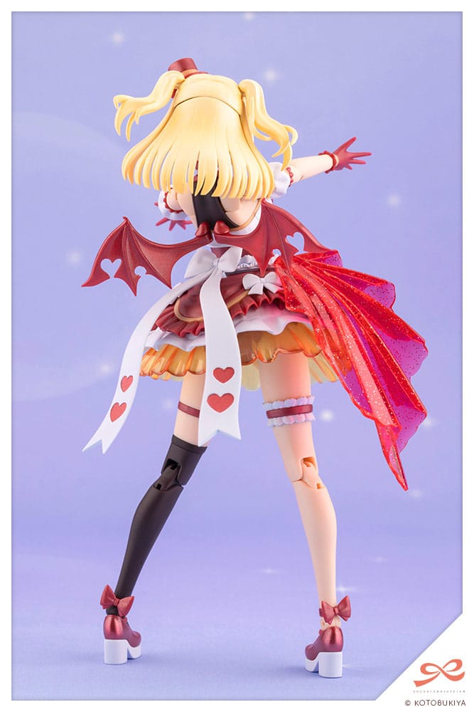 Yue Kisaragi Diva Costume Strawberry Moon rear view showing bat wings and heart ribbon