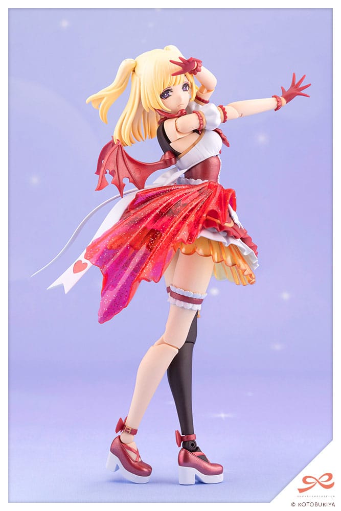 Yue Kisaragi Strawberry Moon side view with red bat wing and heart ribbon