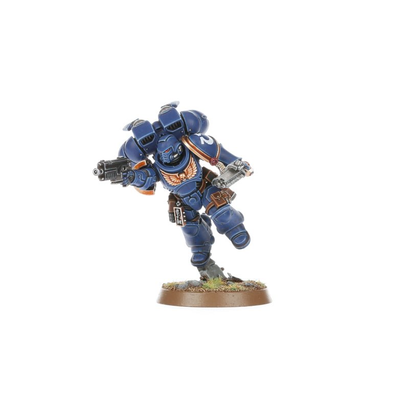 Space Marines: Assault Intercessors with Jump Packs painted miniature - Loaded Dice
