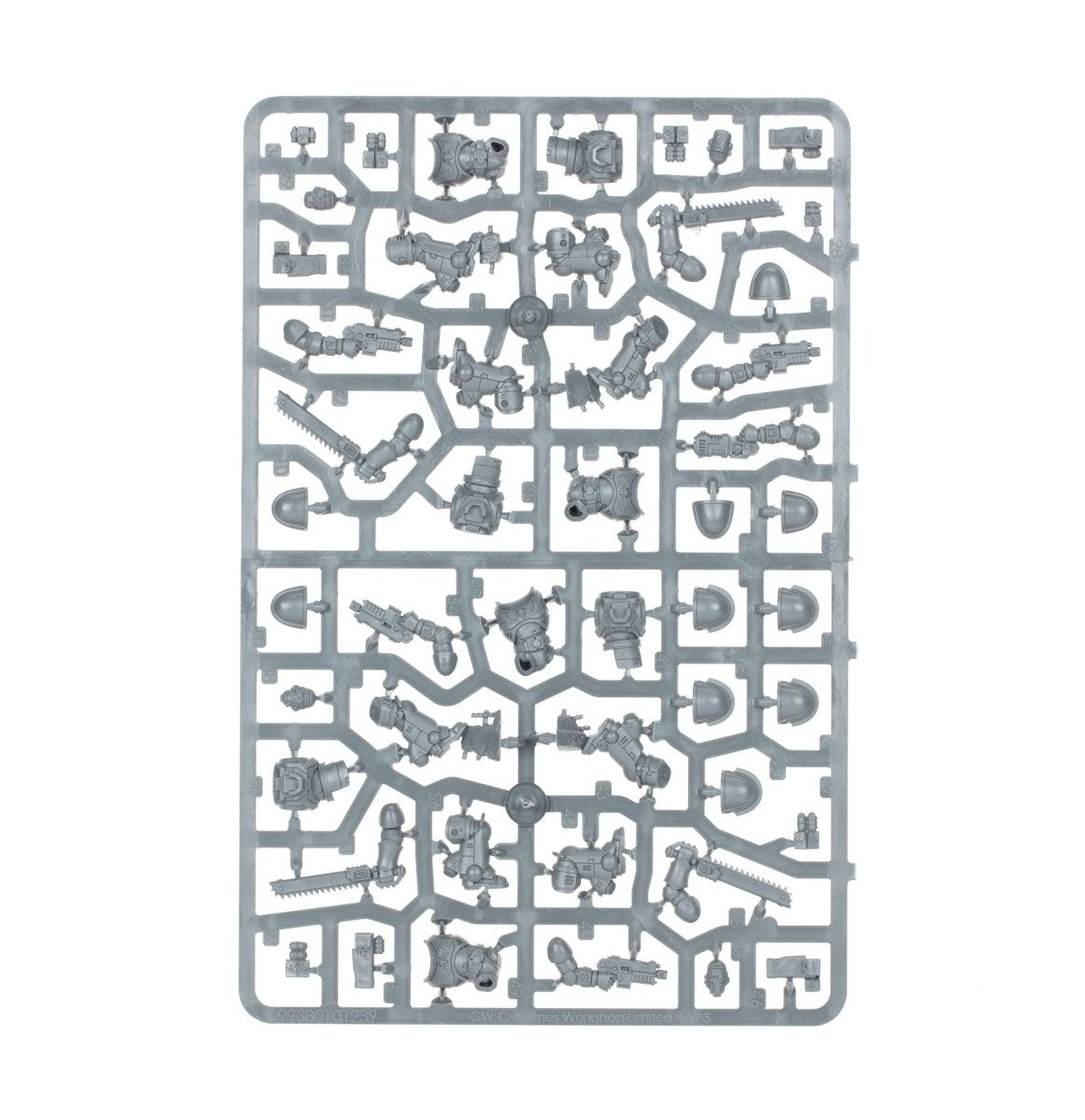 Space Marines Assault Intercessors with Jump Packs unpainted plastic sprue, frame 1 of 2