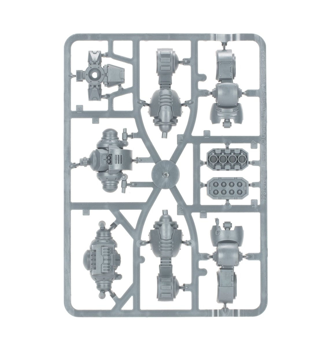 Ballistus Dreadnought unpainted push-fit plastic sprue, frame 2 of 3