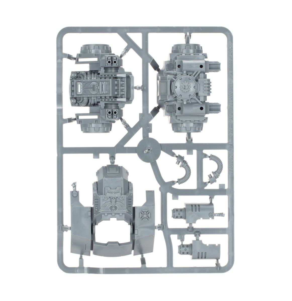Ballistus Dreadnought unpainted push-fit plastic sprue, frame 3 of 3