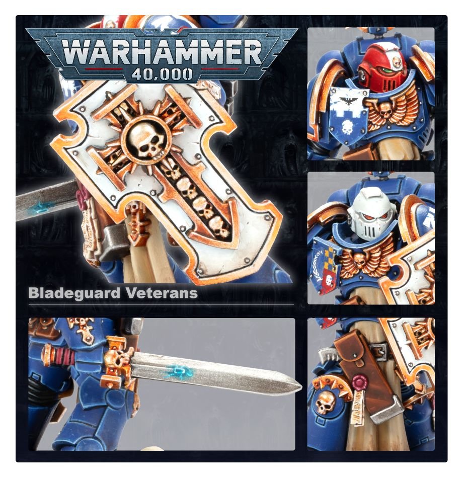 Space Marines: Bladeguard Veterans model detail - Loaded Dice
