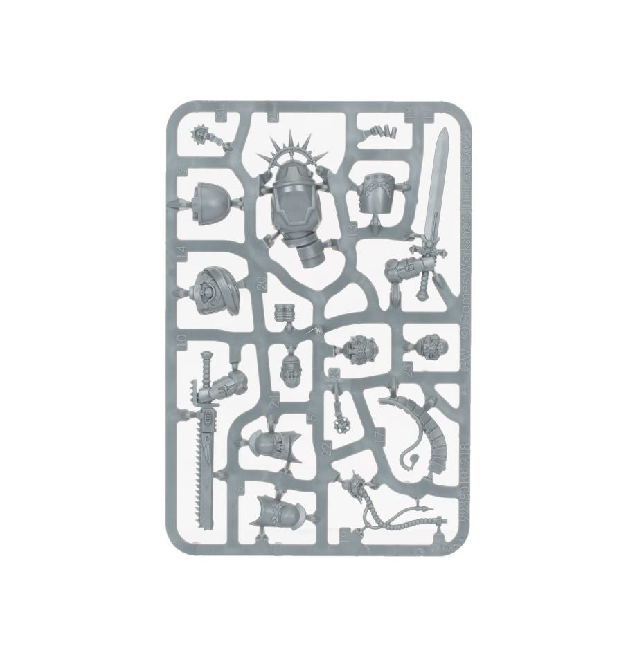 Space Marines: Captain in Gravis Armour sprue contents - Loaded Dice