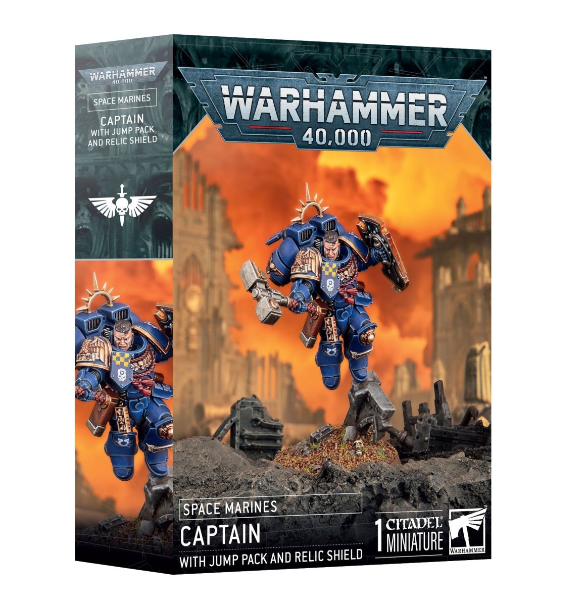 Space Marines: Captain with Jump Pack & Relic Shield - Loaded Dice