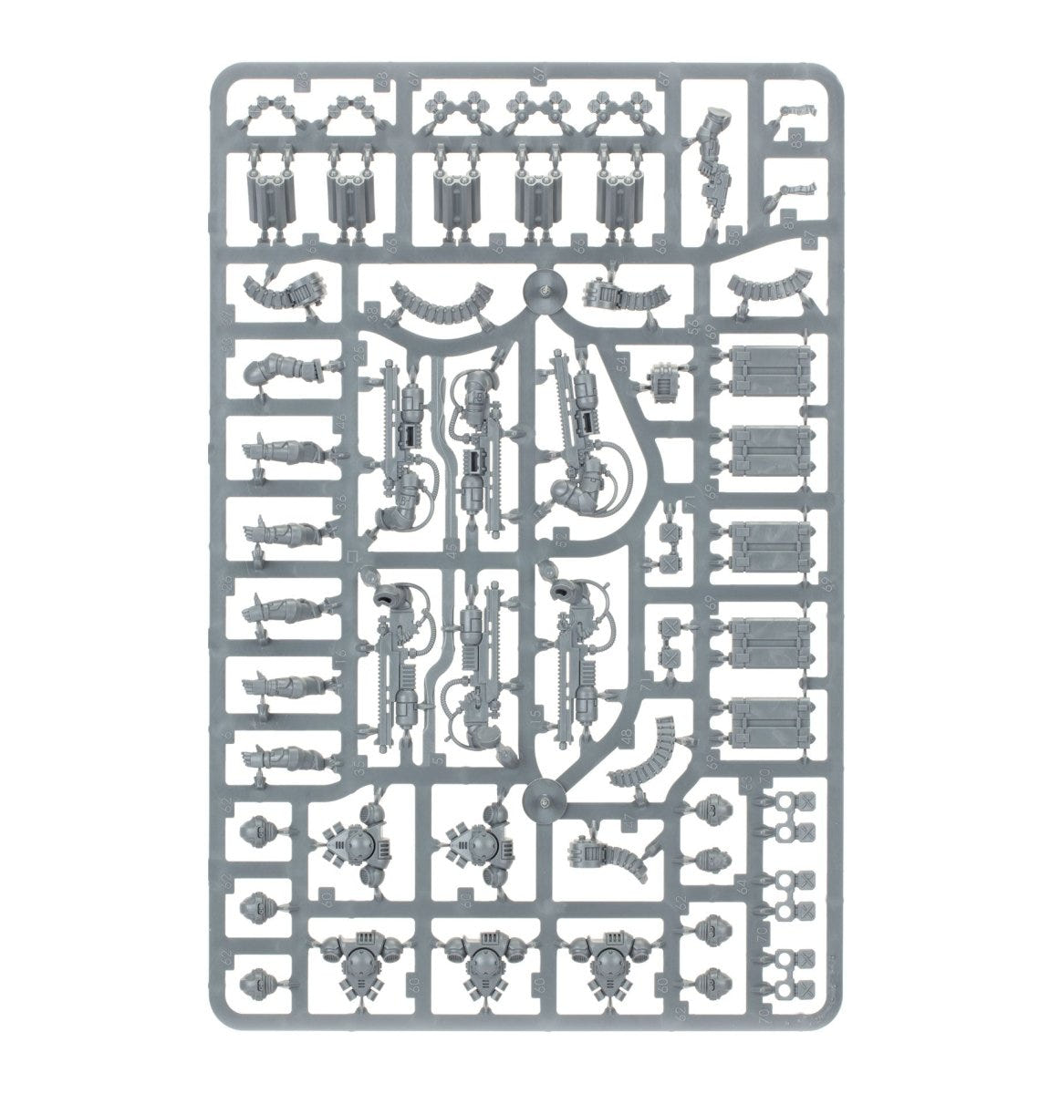 Space Marines Desolation Squad unpainted plastic sprue, frame 1 of 2