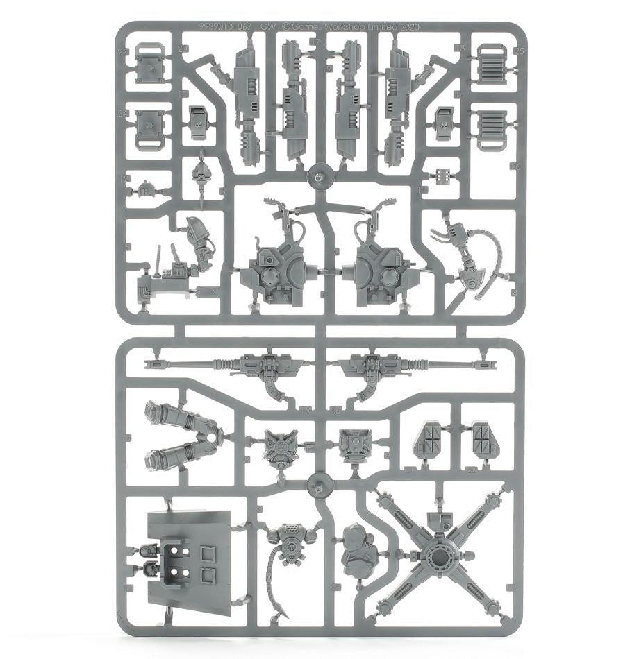 Space Marines Firestrike Servo-Turret unpainted plastic sprue, frame 1 of 1