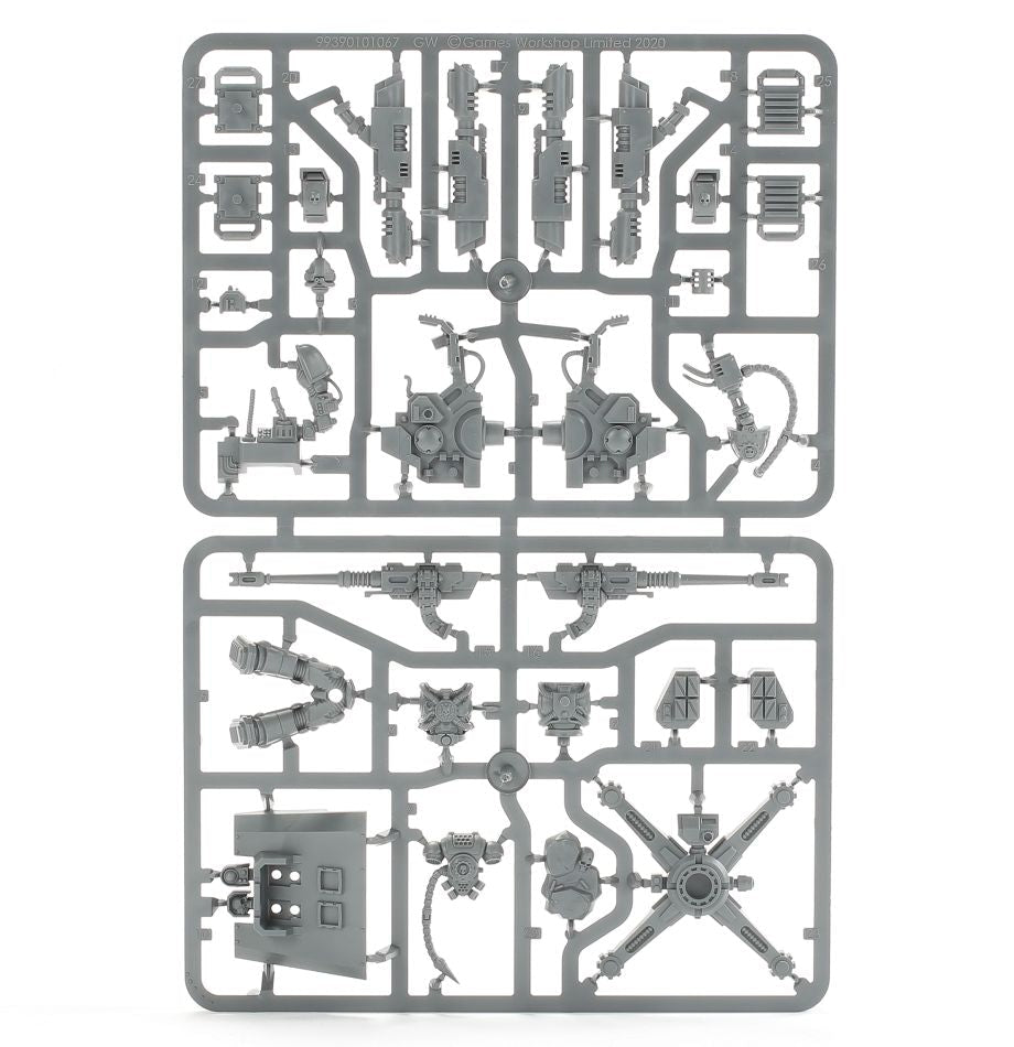 Space Marines: Firestrike Servo-Turret sprue contents - Loaded Dice