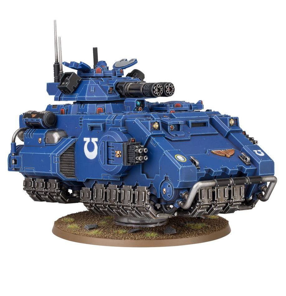 Painted Space Marines Gladiator Reaper tank with gatling turret cannons, Games Workshop