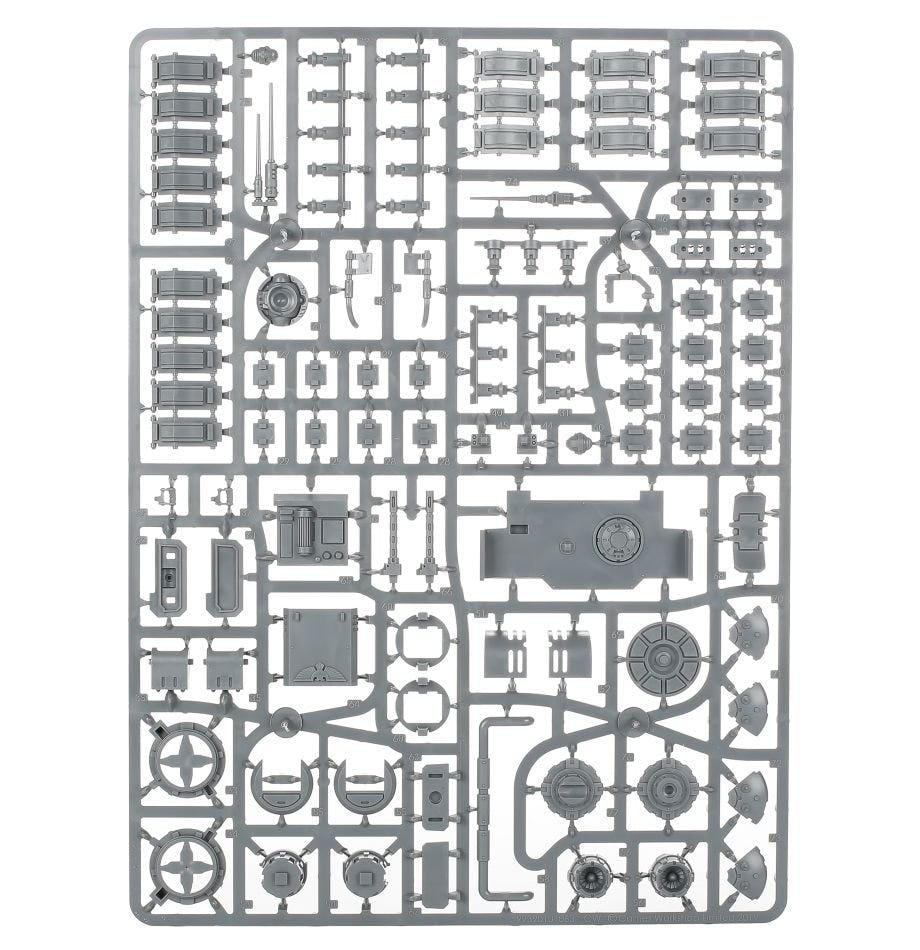Games Workshop Space Marines Gladiator unpainted plastic sprue, frame 2 of 3