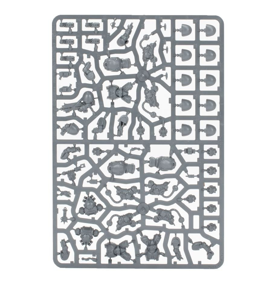 Space Marines Heavy Intercessors unpainted plastic sprue, frame 2 of 2