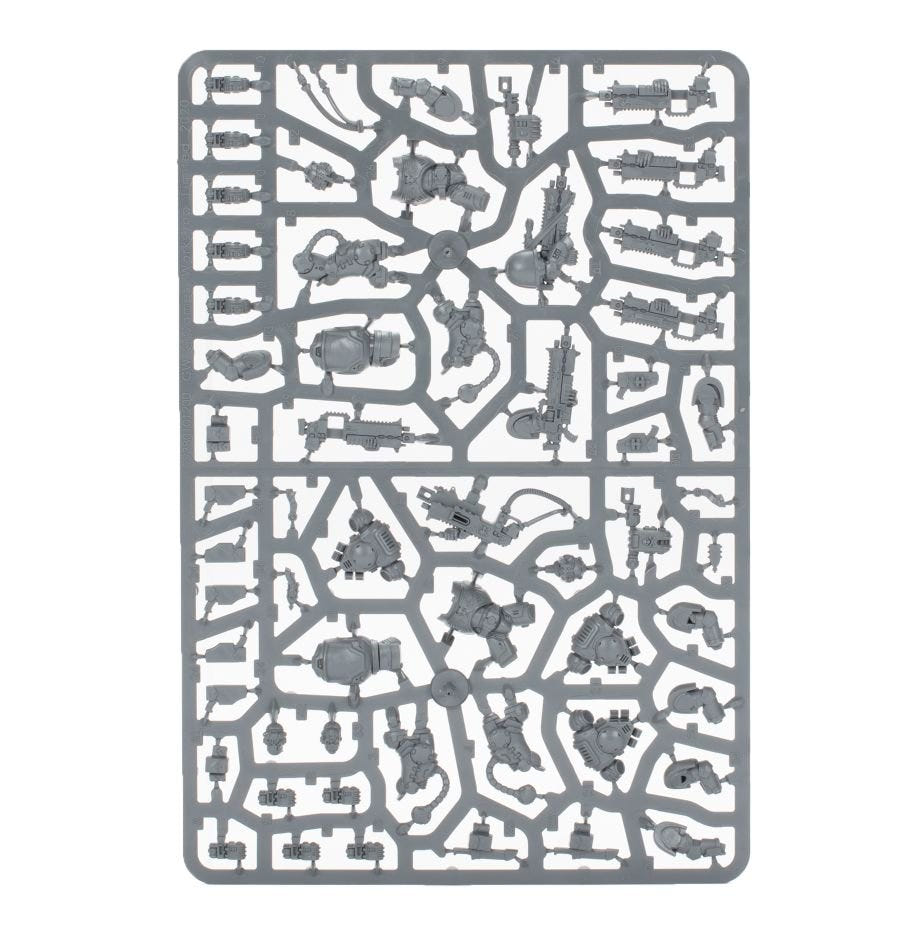 Space Marines Heavy Intercessors unpainted plastic sprue, frame 1 of 2