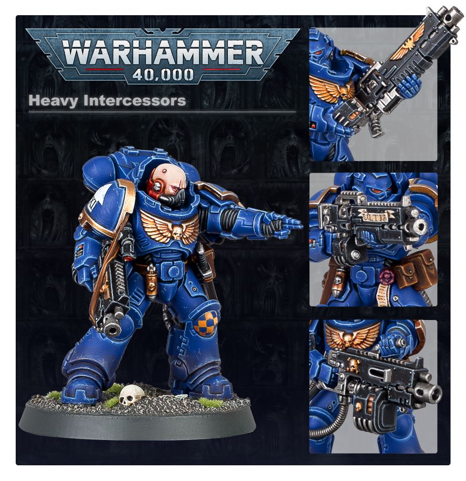 Space Marines Heavy Intercessors model detail - Loaded Dice