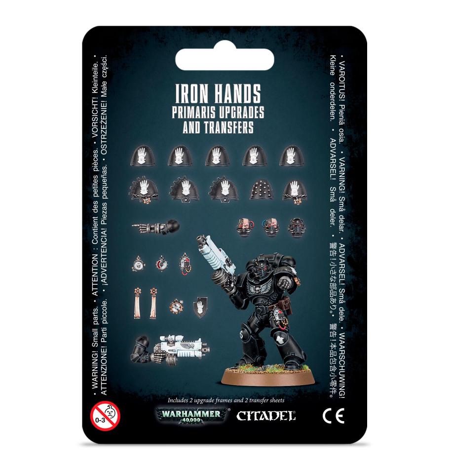 Games Workshop Iron Hands Primaris Upgrades and Transfers blister pack front