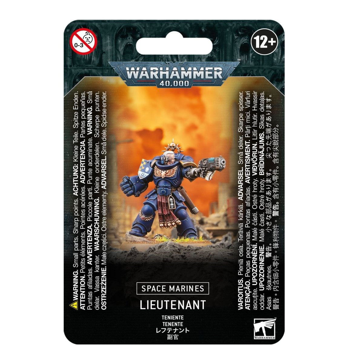 Games Workshop Space Marines Lieutenant blister pack front