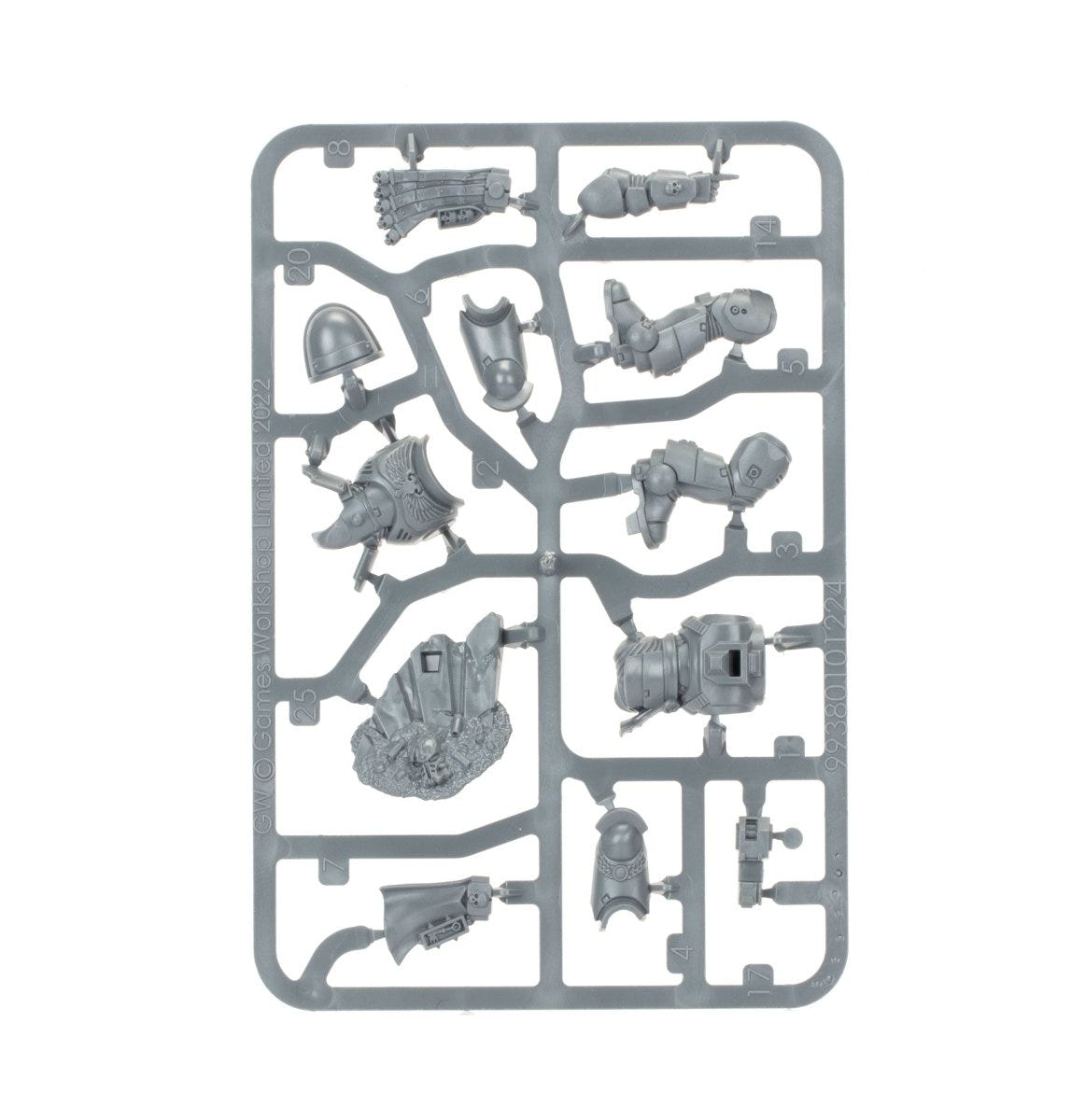 Space Marines Lieutenant unpainted plastic sprue, frame 2 of 2