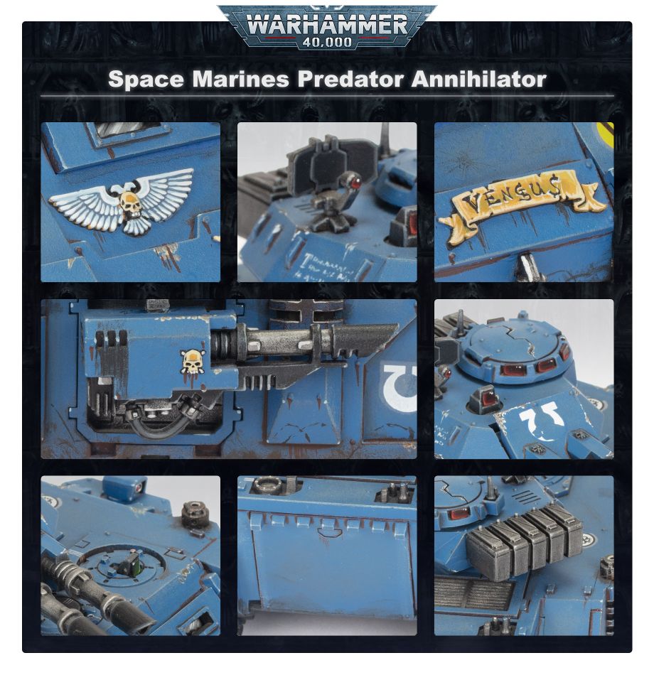 Space Marines: Predator model detail - Loaded Dice