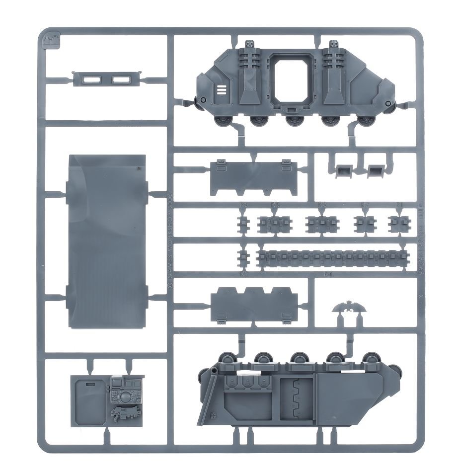 Space Marines: Predator sprue contents - Loaded Dice