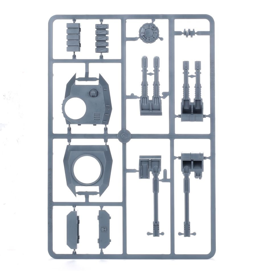 Space Marines: Predator sprue contents - Loaded Dice