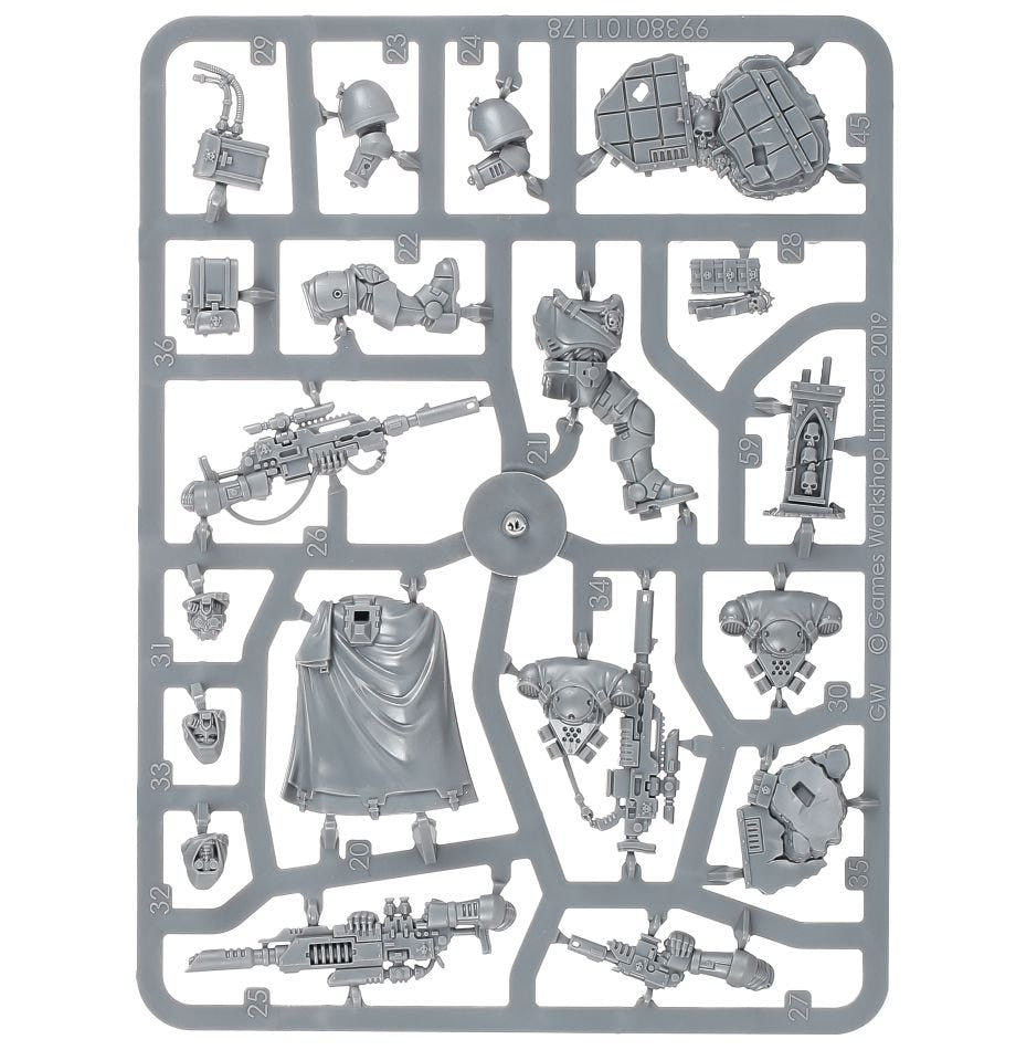 Space Marines Primaris Eliminators unpainted plastic sprue, frame 3 of 3
