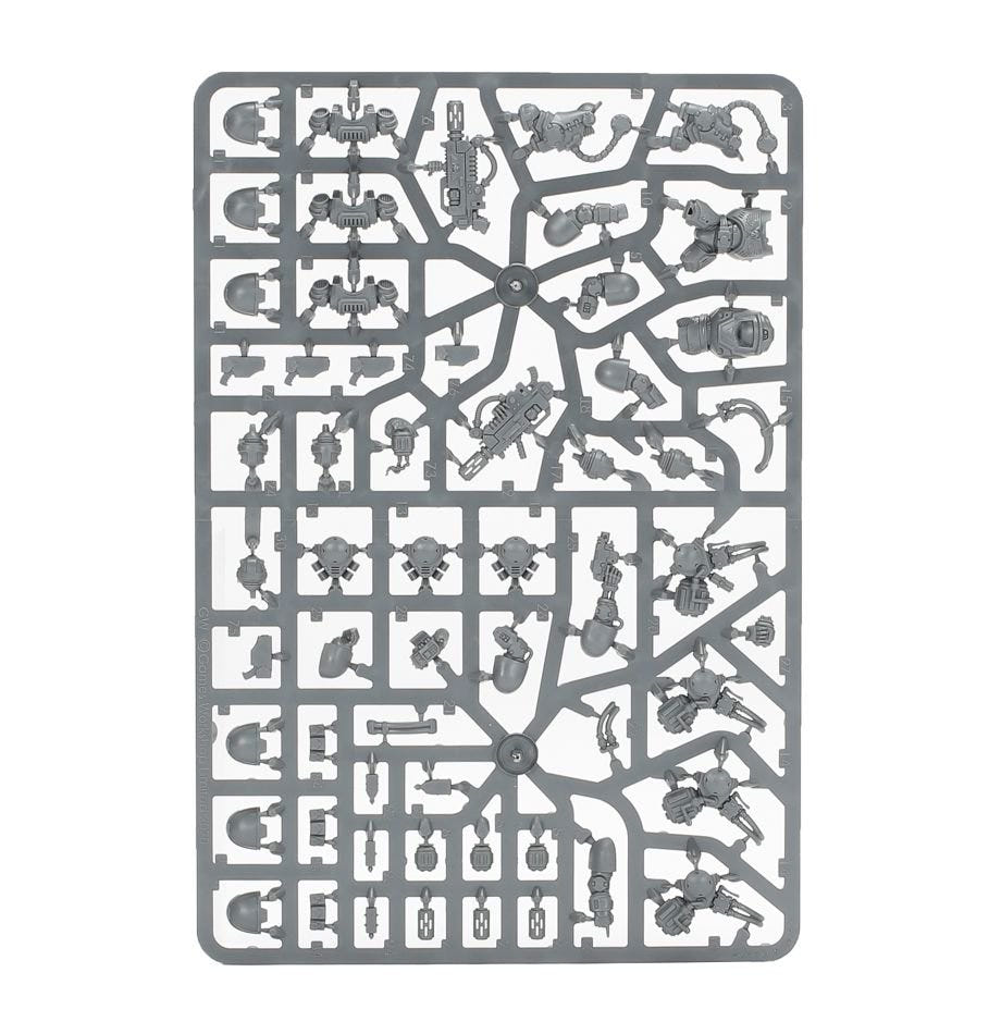 Space Marines Primaris Eradicators unpainted plastic sprue, frame 2 of 2