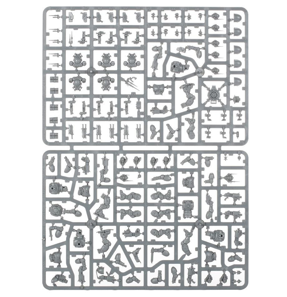 Space Marines Primaris Infiltrators unpainted plastic sprue, one of two identical frames