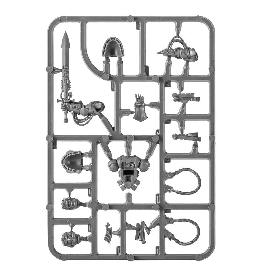 Space Marines Primaris Librarian unpainted plastic sprue, frame 1 of 2