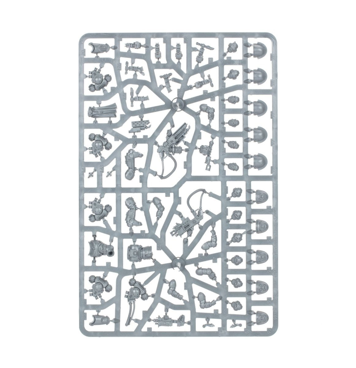 Sternguard Veteran Squad unpainted plastic sprue, frame 2 of 3