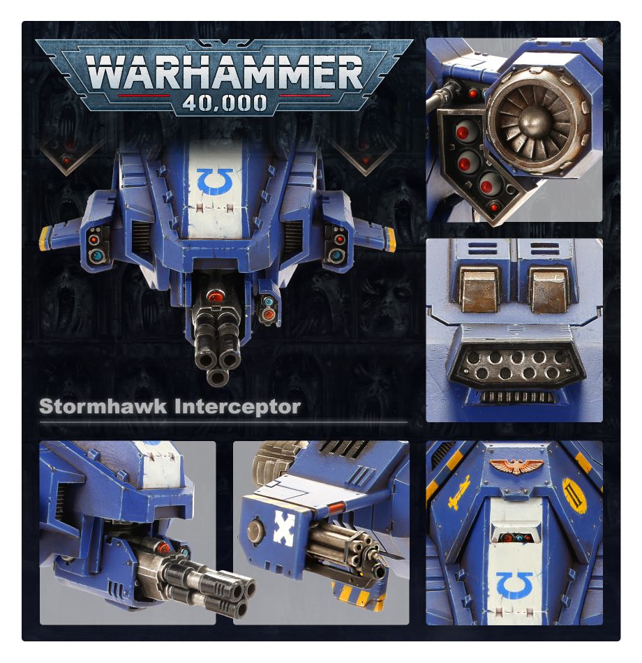 Space Marines: Stormhawk Interceptor model detail - Loaded Dice