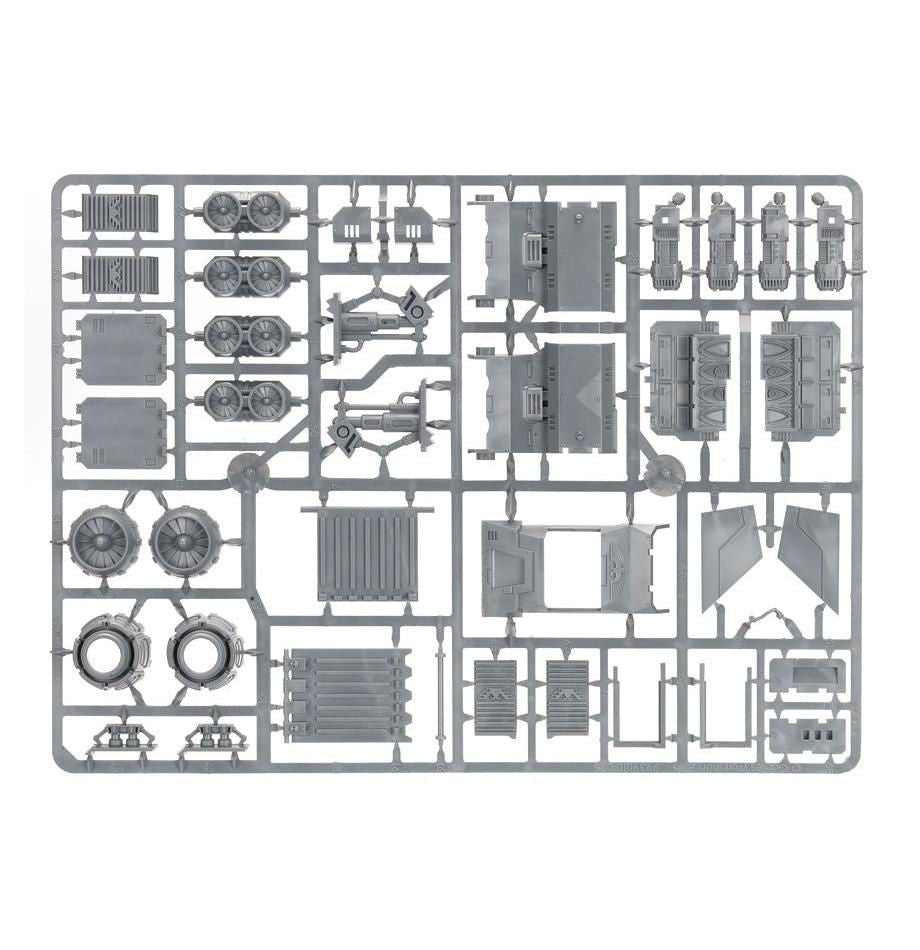 Space Marines: Stormraven Gunship sprue contents - Loaded Dice