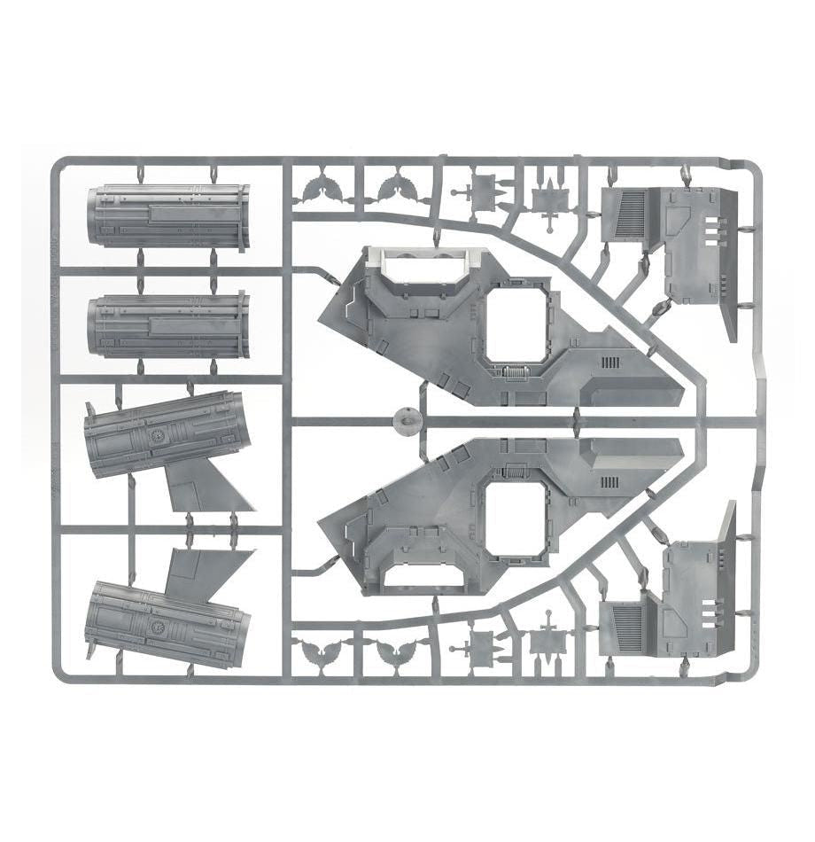 Space Marines Stormraven Gunship unpainted plastic sprue, frame 2 of 4
