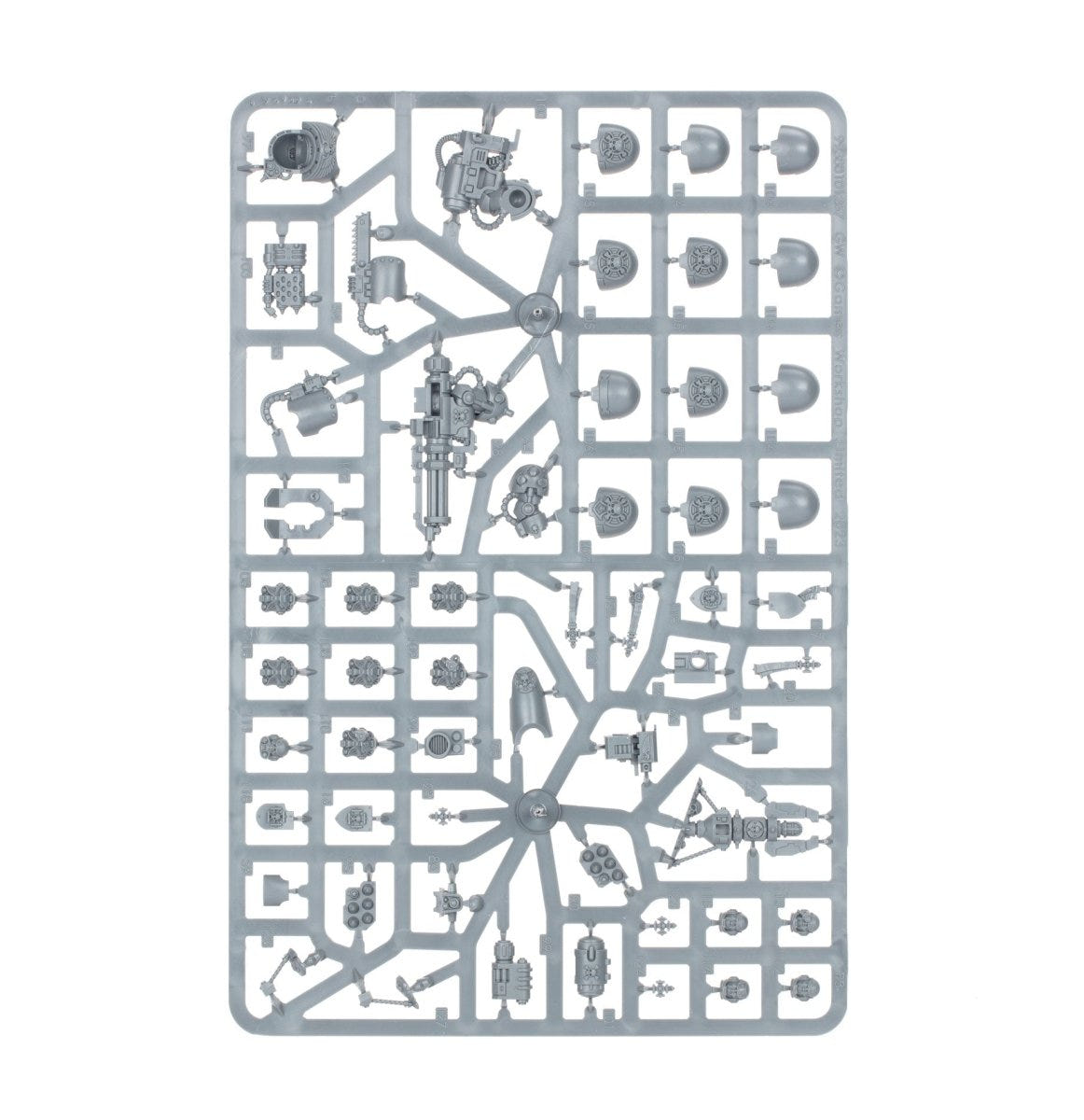 Space Marines Terminator Squad unpainted plastic sprue, frame 1 of 3
