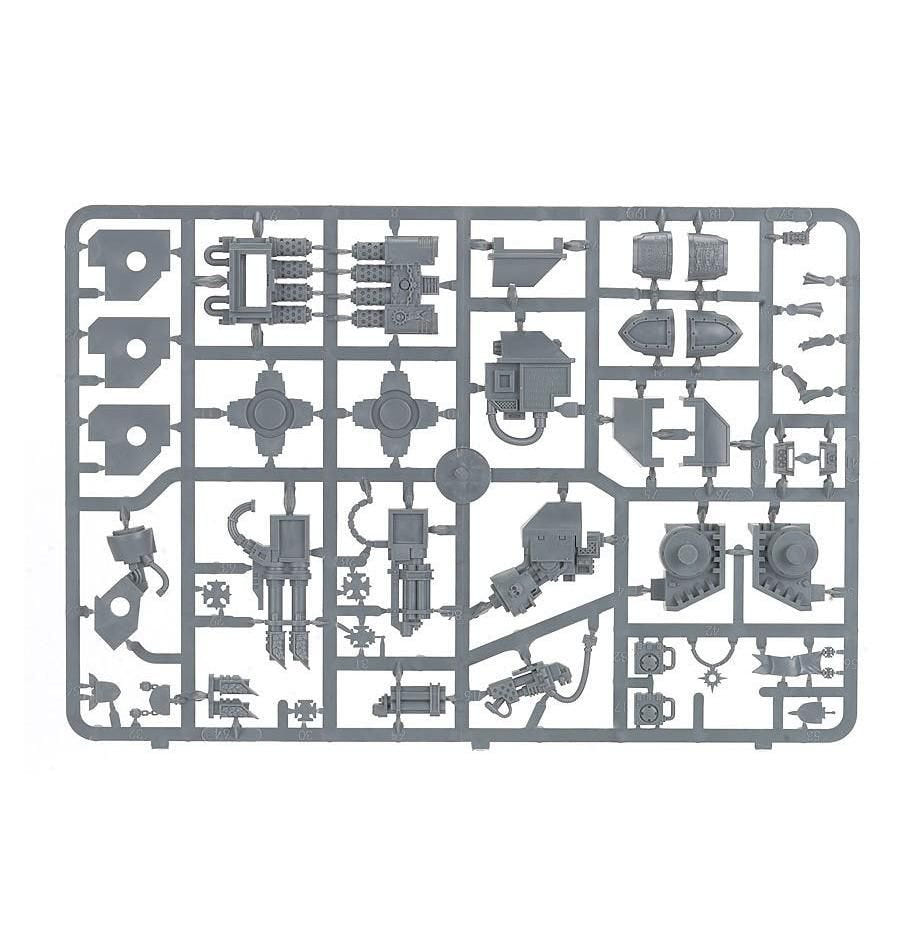 Space Marines Venerable Dreadnought unpainted plastic sprue, frame 1 of 2
