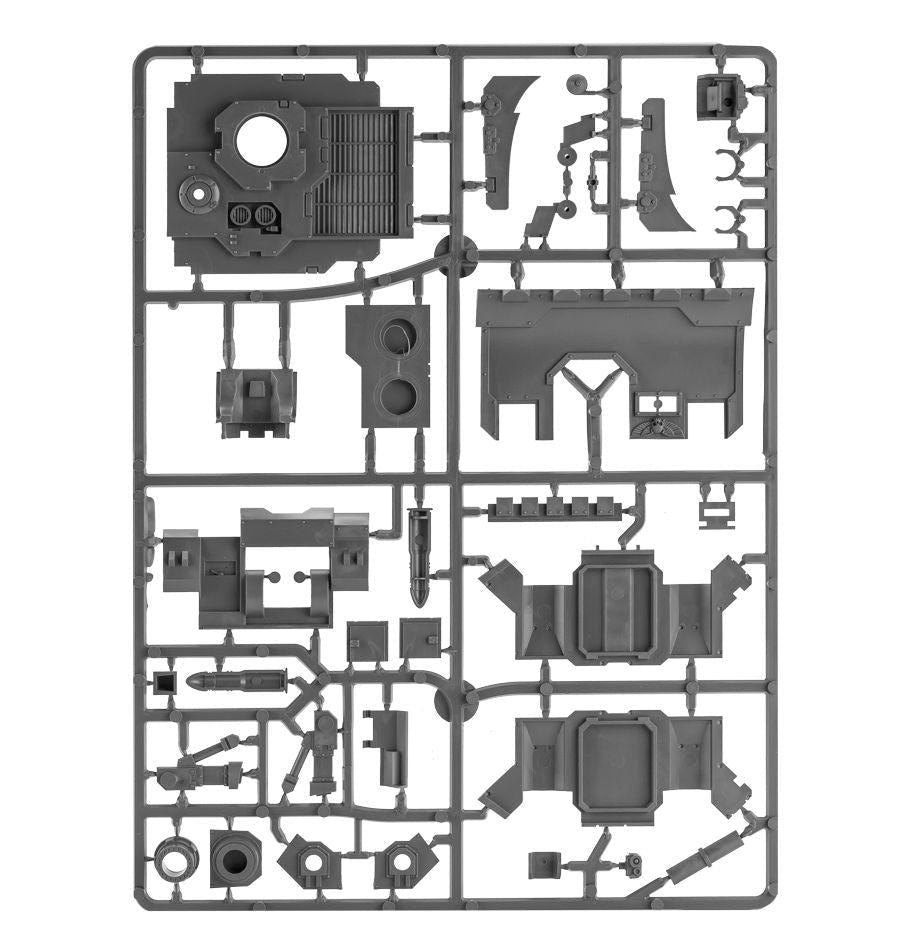 Games Workshop Space Marines Vindicator unpainted plastic sprue, frame 3 of 3