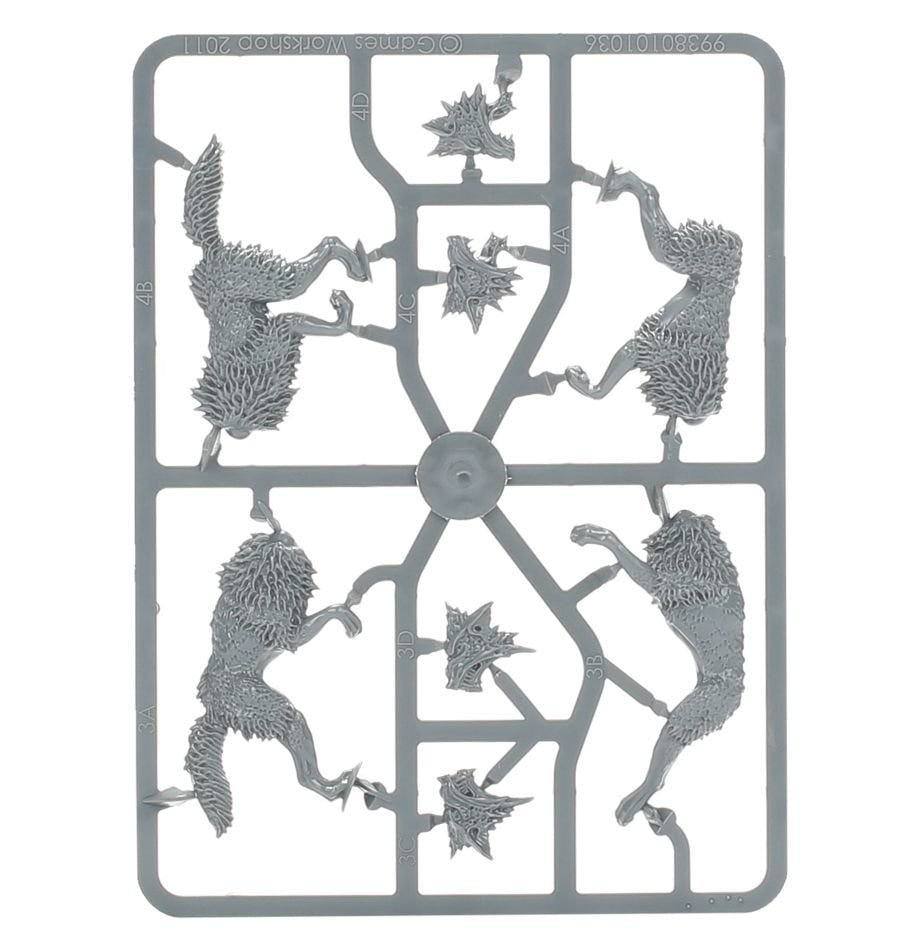Space Wolves Fenrisian Wolves unpainted plastic sprue, frame 2 of 3
