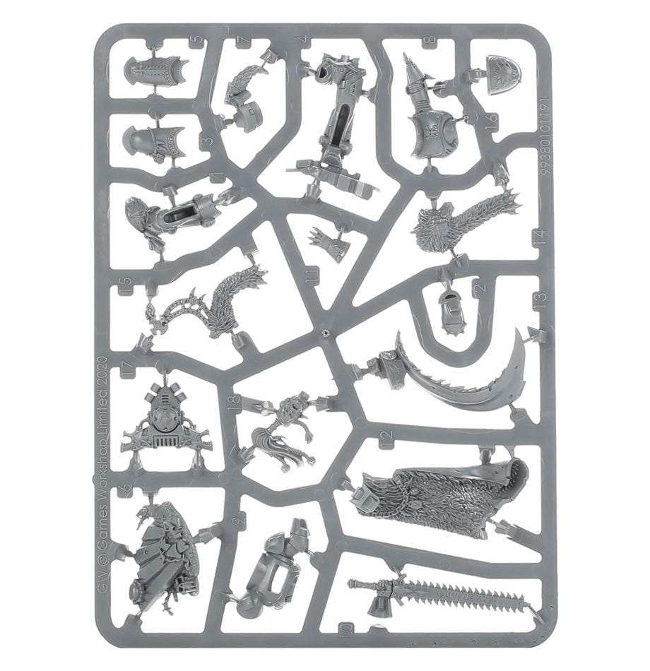 Space Wolves: Ragnar Blackmane sprue contents - Loaded Dice