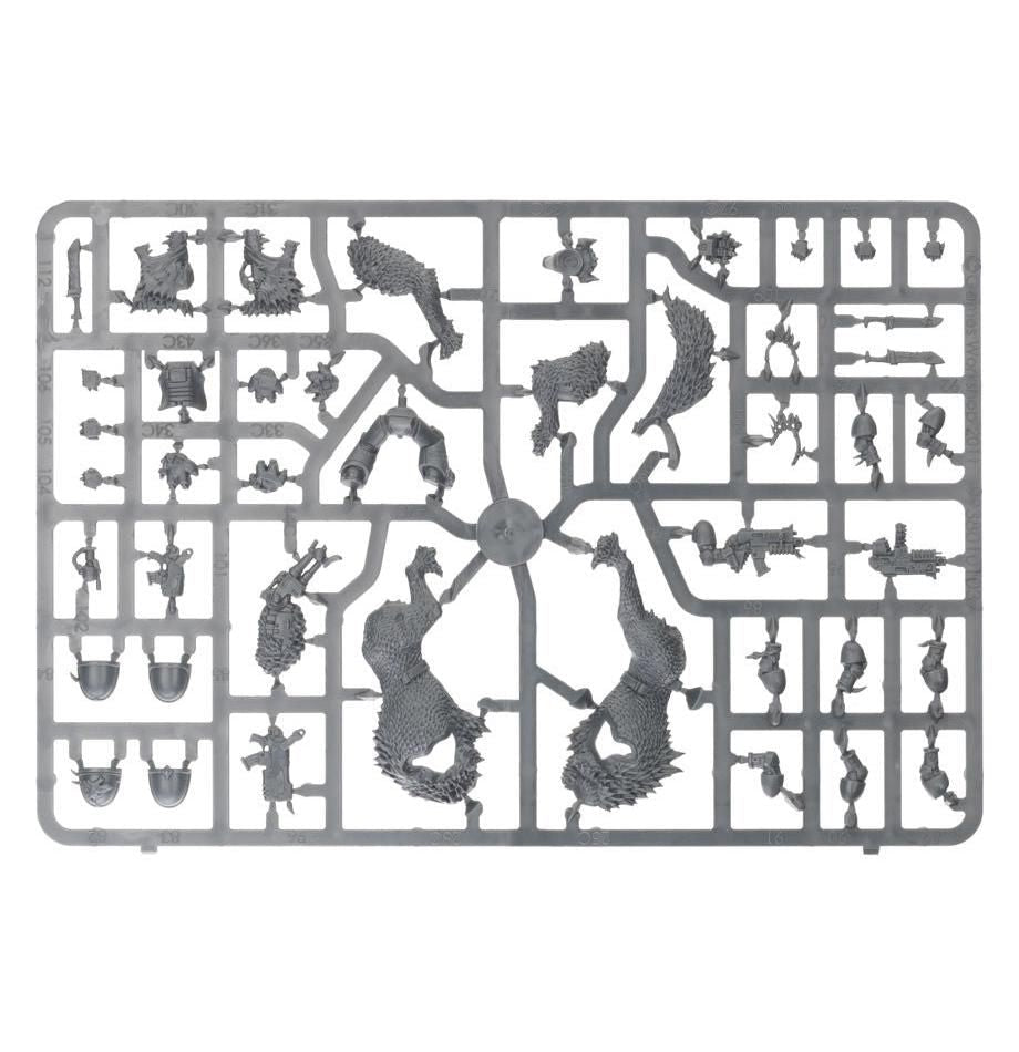 Space Wolves: Thunderwolf Cavalry sprue contents - Loaded Dice