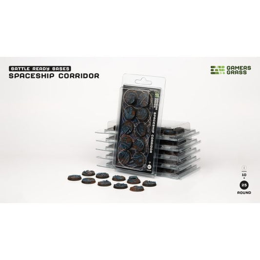 Gamers Grass Spaceship Corridor Round 25mm (x10) - Loaded Dice