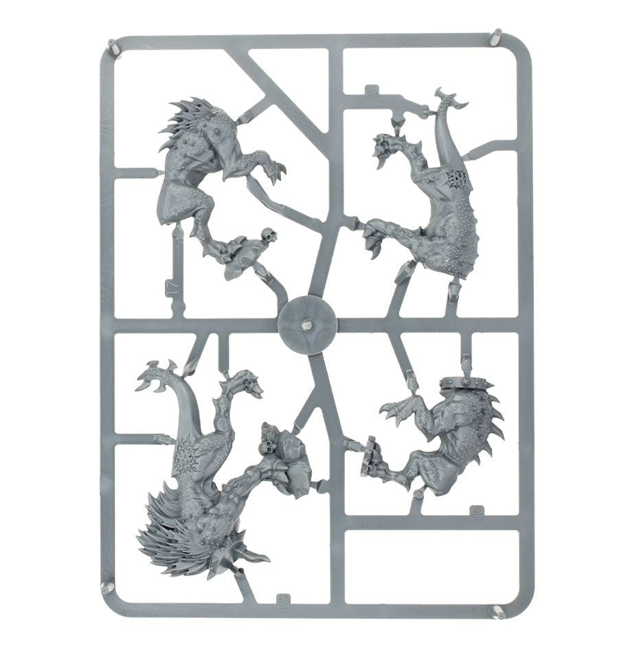 Spearhead: Blades of Khorne Fangs of the Blood God unpainted plastic sprue, frame 6 of 6