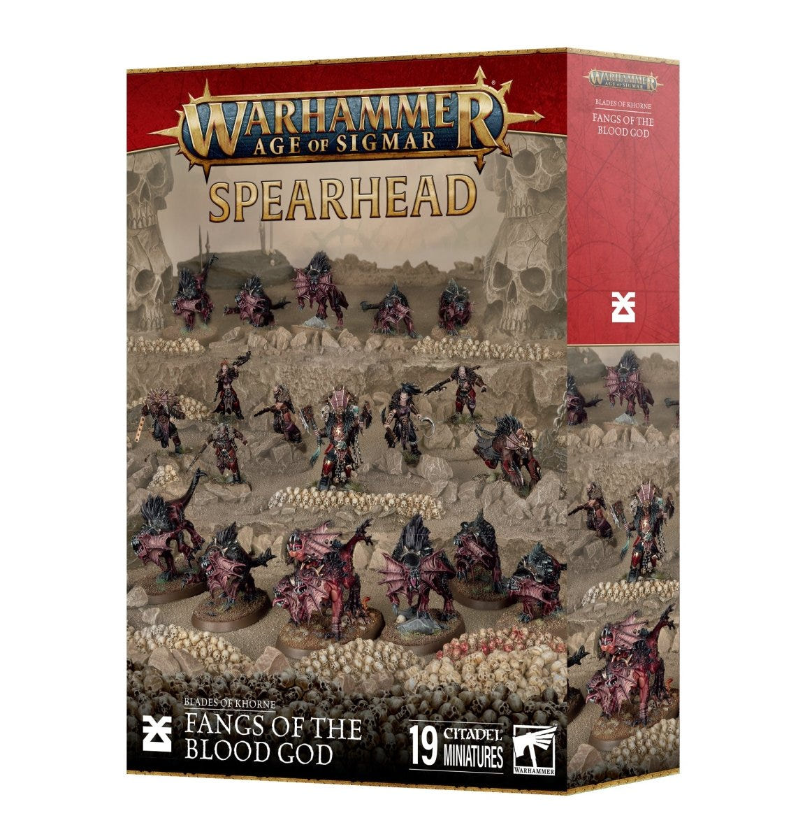 Warhammer Age of Sigmar Spearhead: Blades of Khorne Fangs of the Blood God box, 19 miniatures